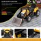 Kids Ride-On Excavator with Manual and Remote Control, LED Lights